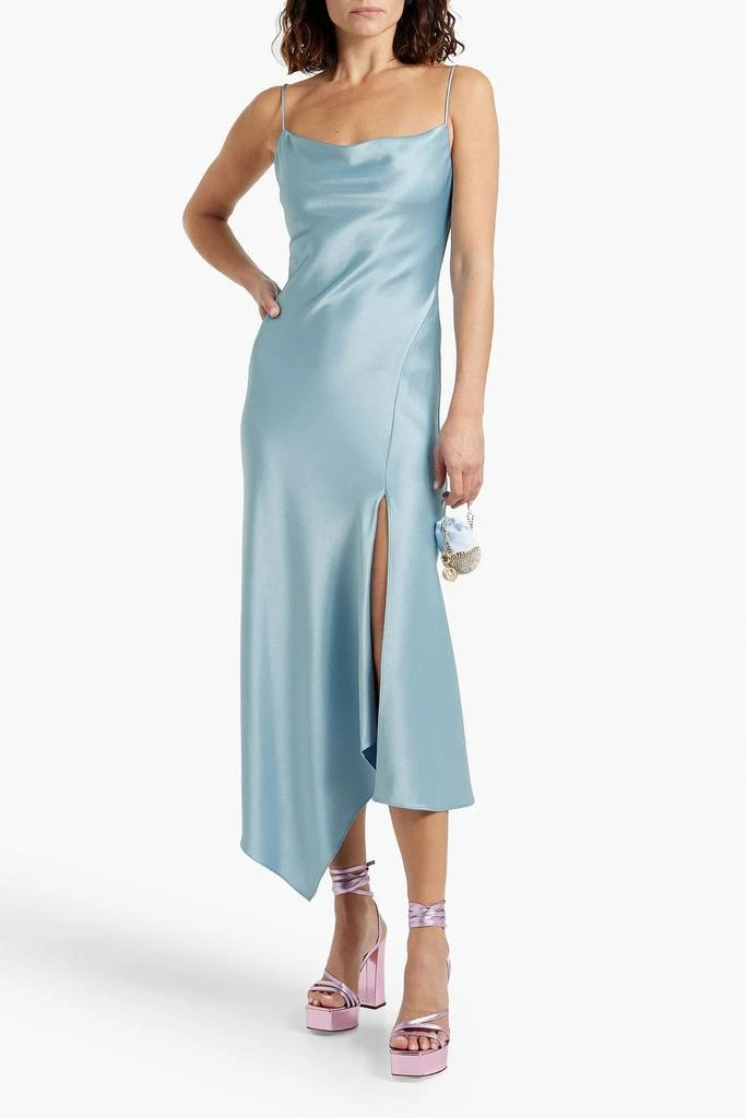 Alice + Olivia Harmony draped satin-crepe midi dress 2