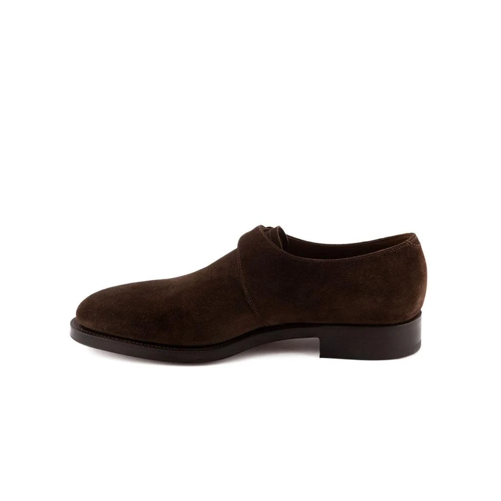 Edward Green Brown Suede Monk Strap Shoe 4