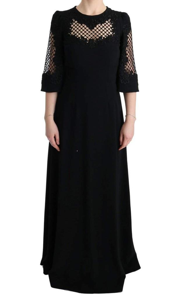 Dolce & Gabbana Dolce & Gabbana  Black Stretch Shift Long Maxi Dress