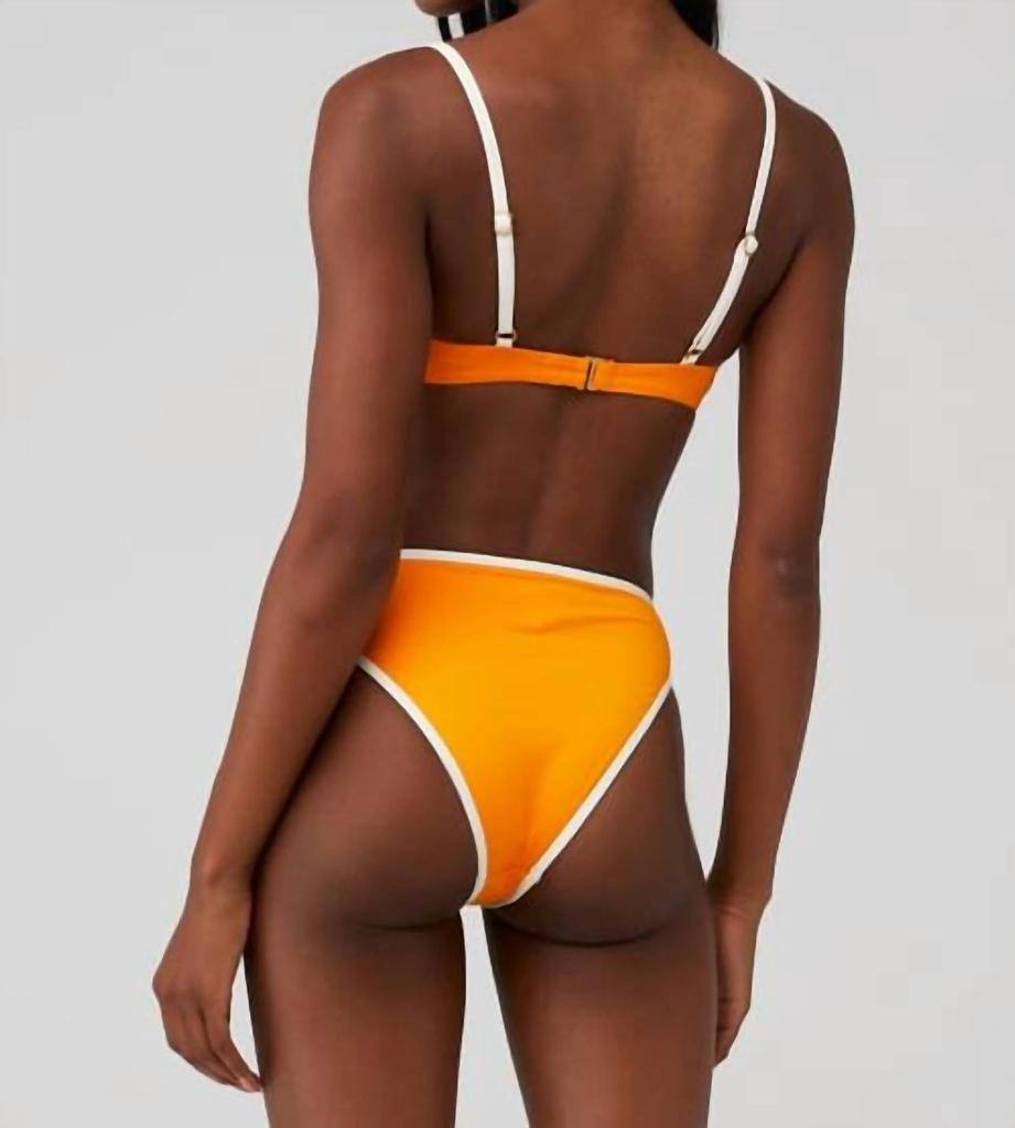 L*Space Nico Bikini Top In Mango & Cream