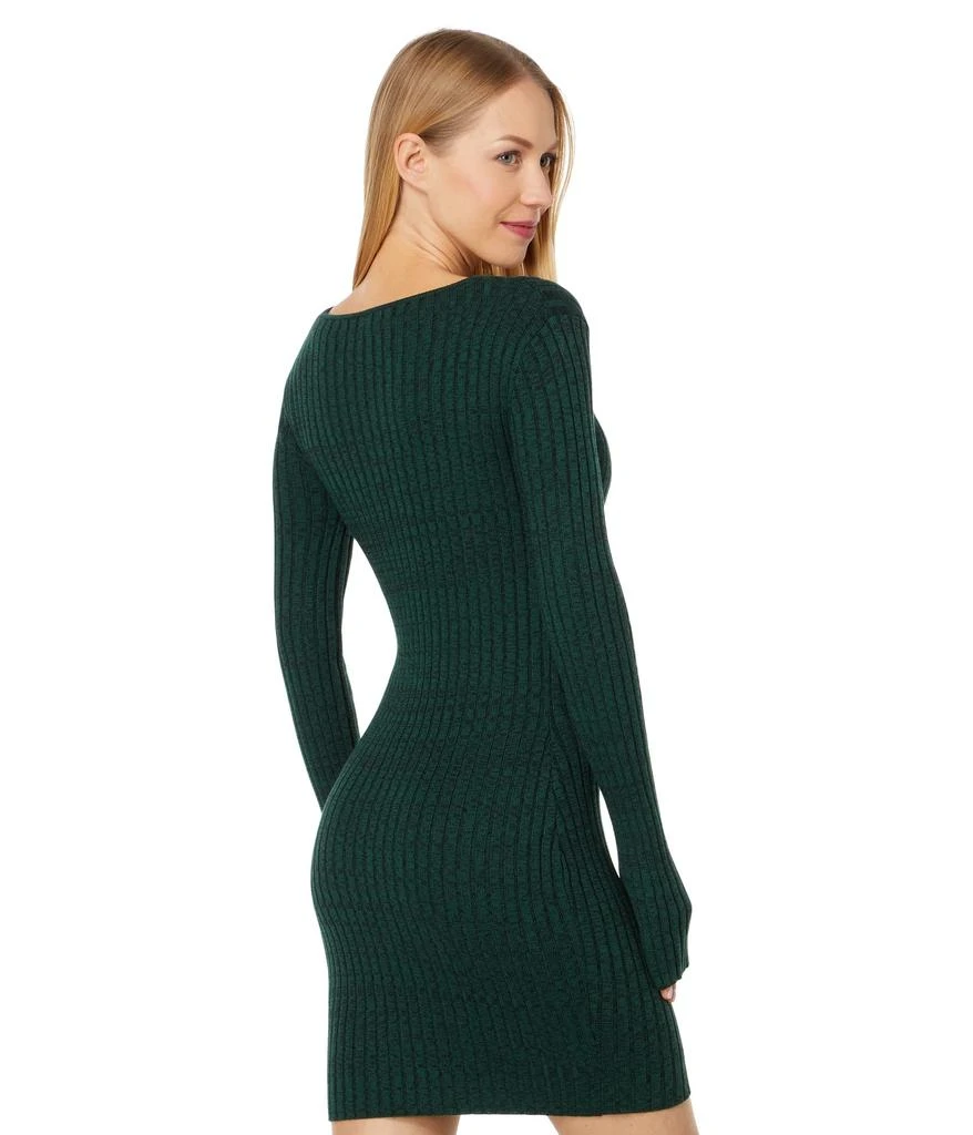 Monrow Cosmo Rib Sweaterdress w/ Crossover Neck 2