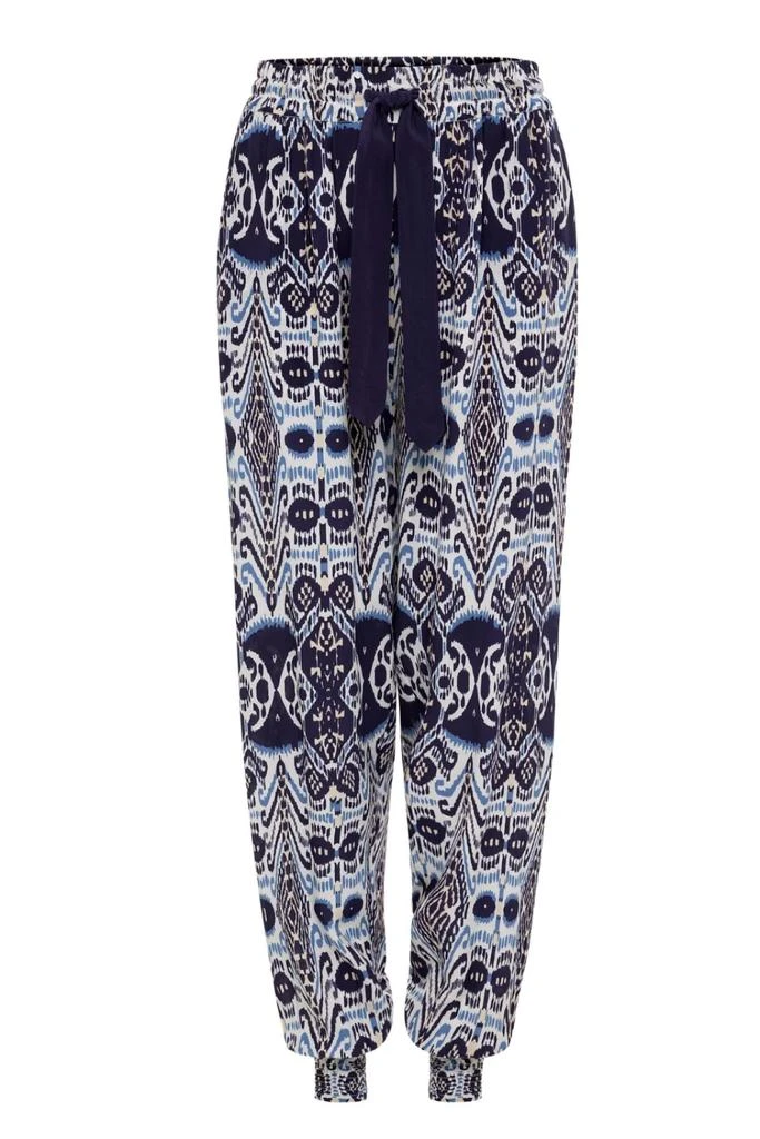 Carolina K Women's Genie Pants In Ikat Blue 1