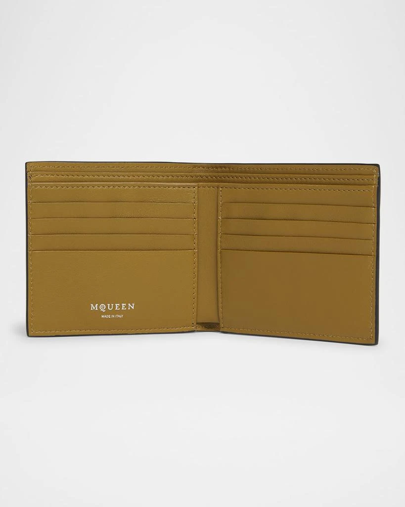 Alexander McQueen Men's Cracked Leather Bifold Wallet 3