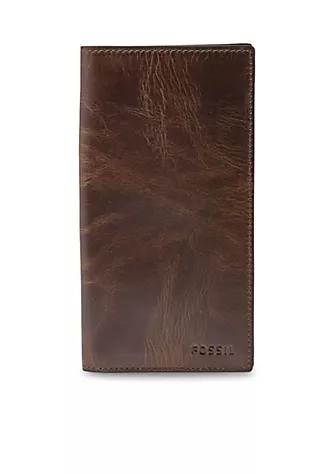 Fossil Derrick Leather Executive Checkbook Wallet