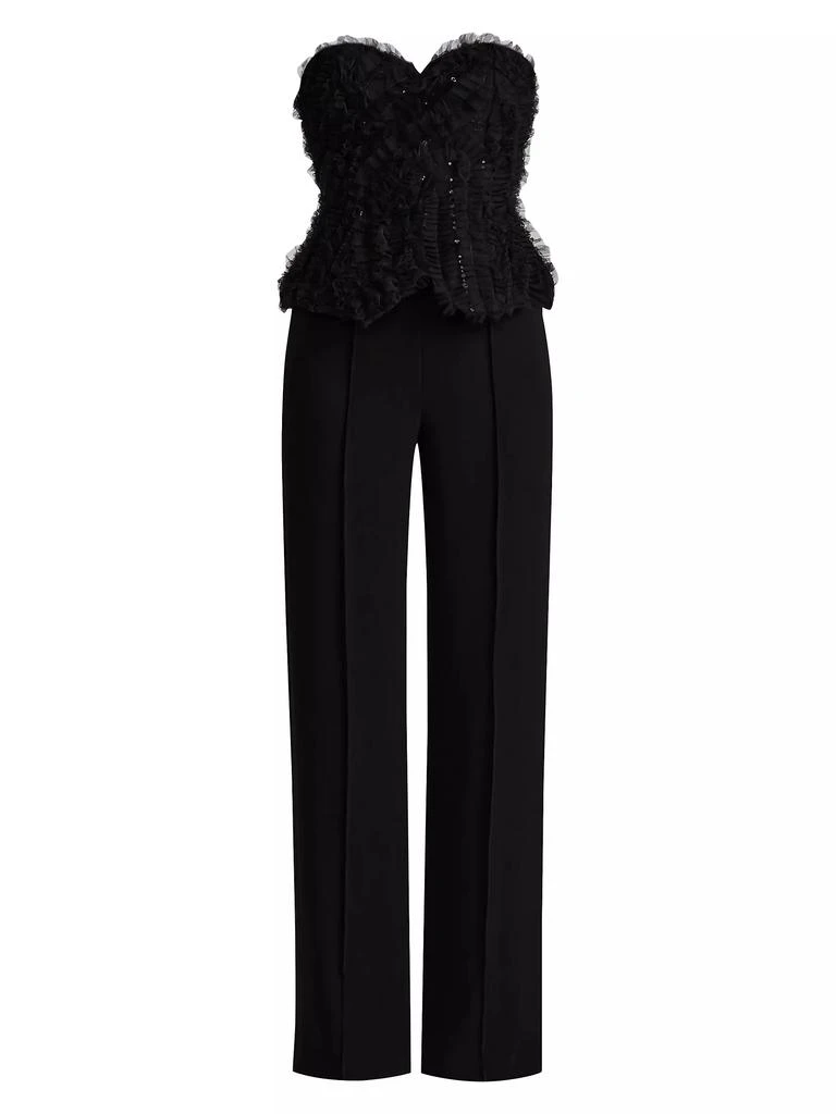 Zac Posen Applique-on-Lace Bustier Jumpsuit 1