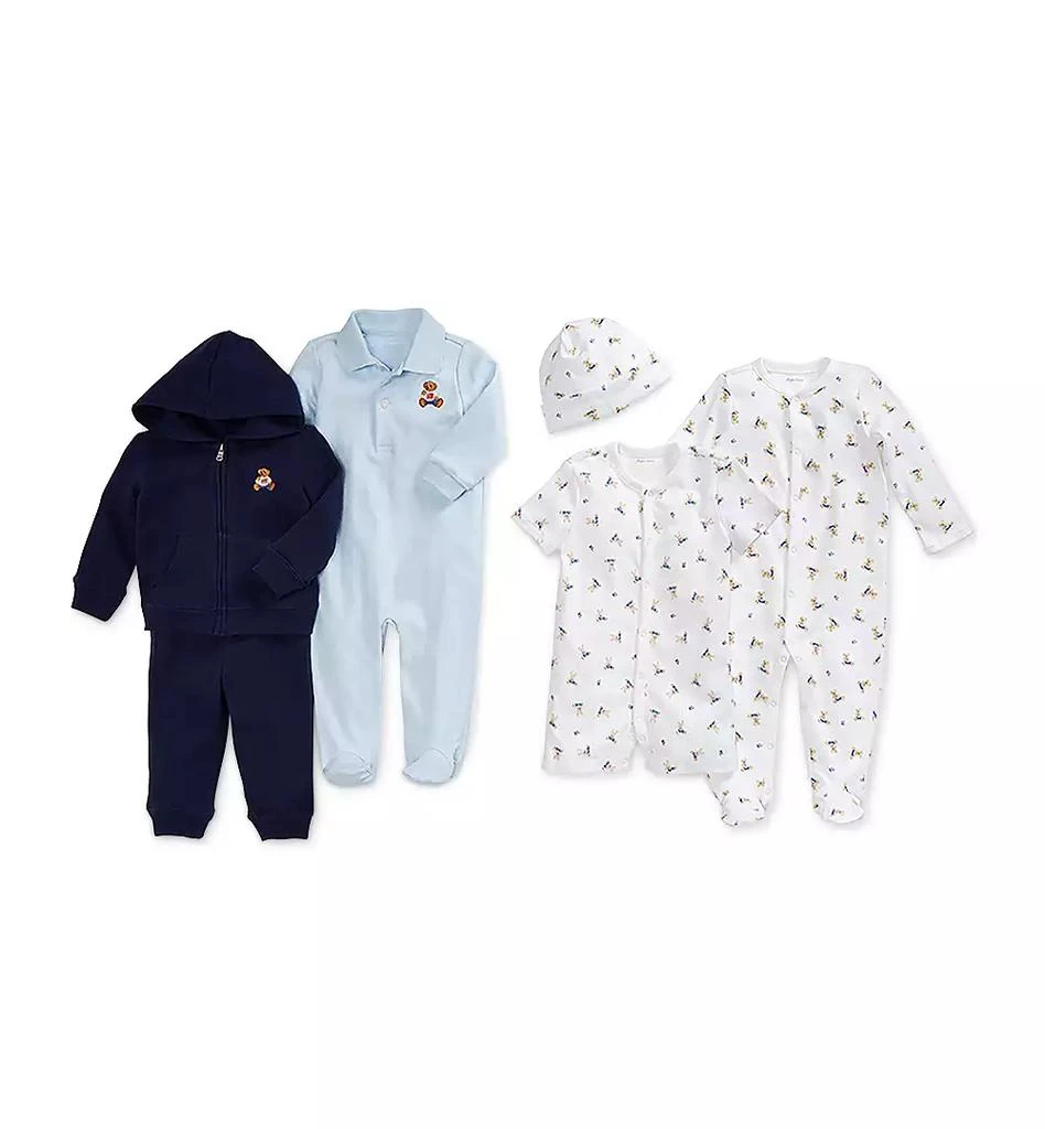 Ralph Lauren Baby Boys Bear Hoodie and Pants, 2 Piece Set 3