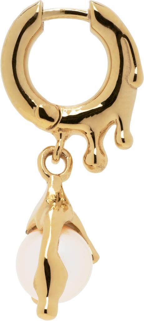 Alan Crocetti Gold Nano Pearl Melt Single Earring