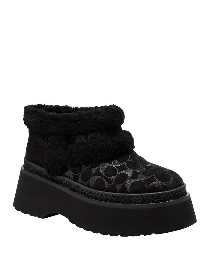 Coach Women's Christina Signature Shearling Booties 1