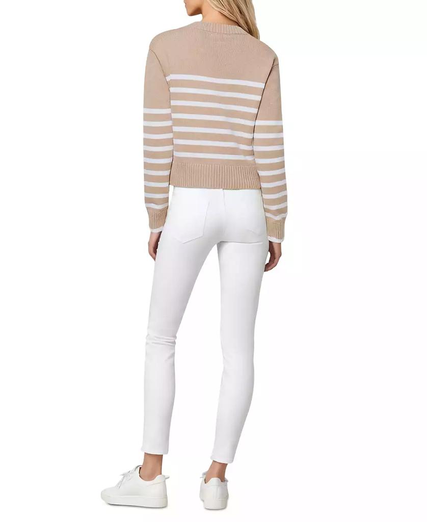 Three Dots Women's Marin Striped Long-Sleeve Sweater