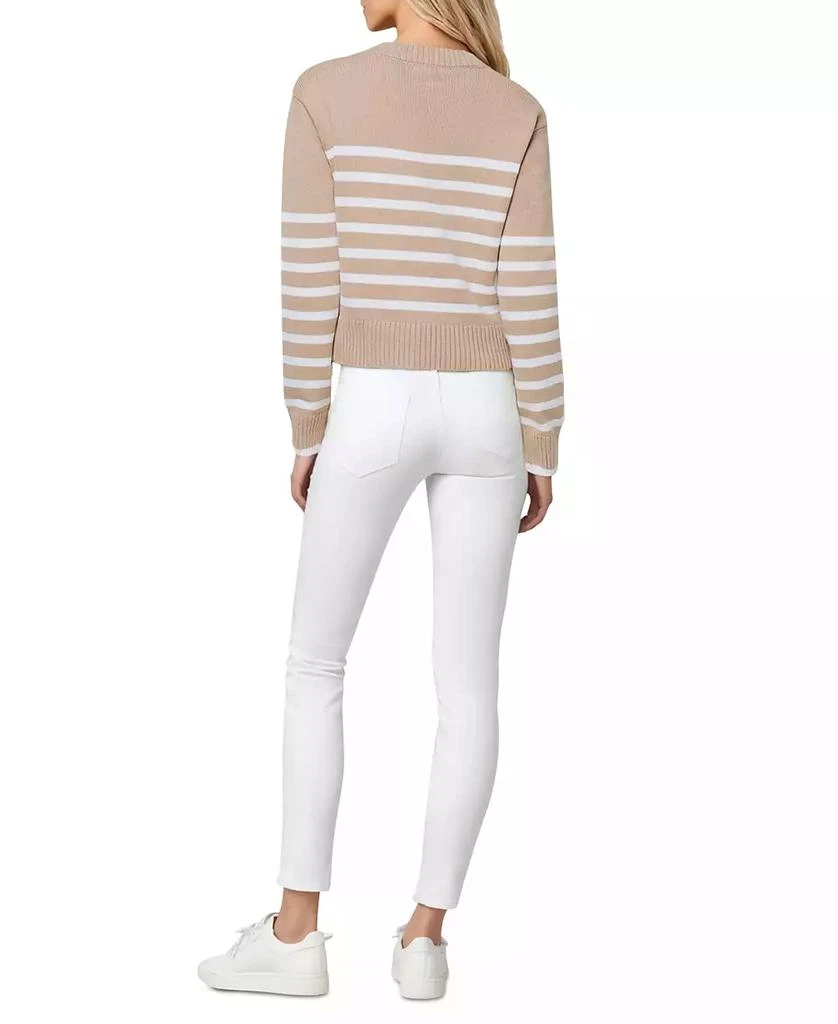 Three Dots Women's Marin Striped Long-Sleeve Sweater 2