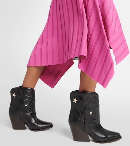 Stella McCartney Embroidered faux leather ankle boots 4
