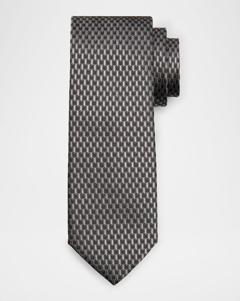 Canali Men's Multi-Geometric Jacquard Silk Tie