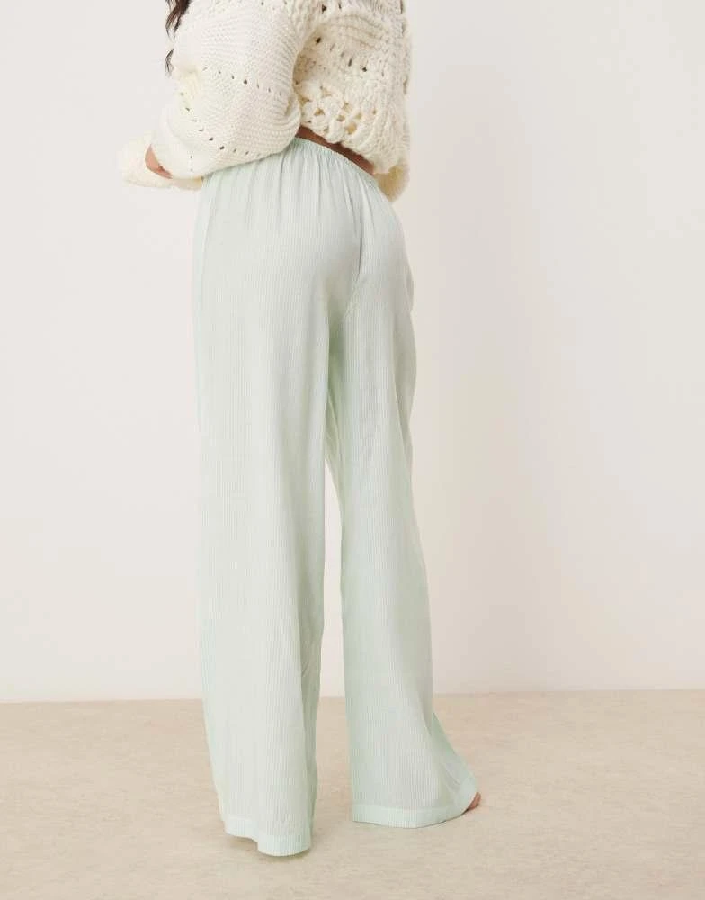 Luna Luna oversized pyjama bottoms in mint green stripe 2