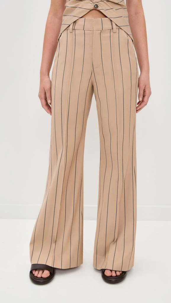 Rosie Assoulin Paneled and Piped Flare Pants 6