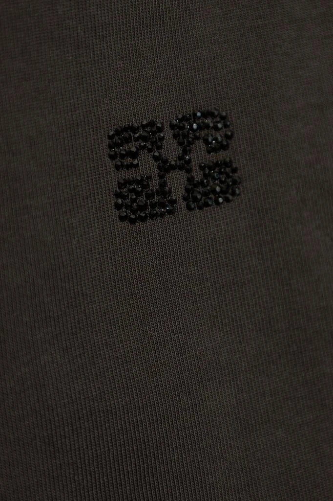 Ganni Ganni Embellished Logo Detail T-Shirt 4