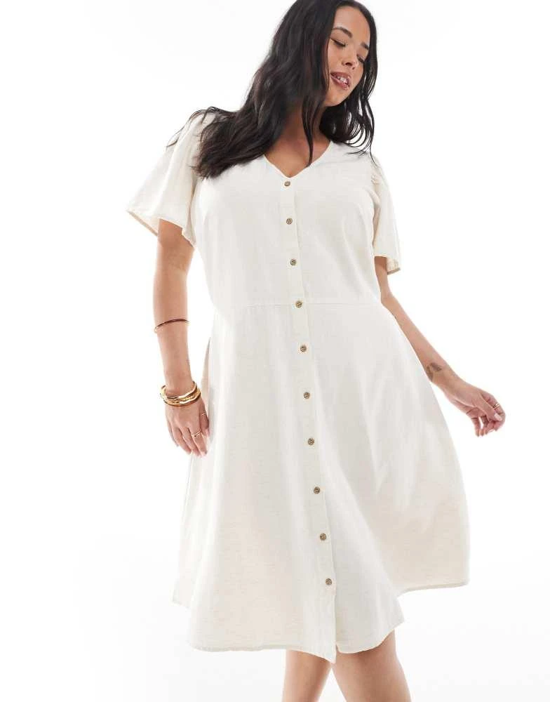 linen blend midi dress astr the label ASTR the Label Ansley Dress main image 0