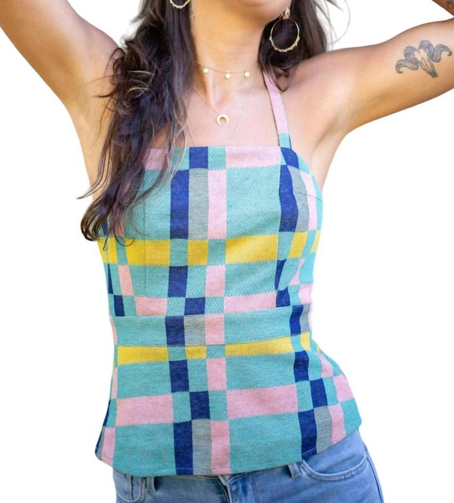 Eva Franco Eva Franco - Mod Plaid Halter Top 2