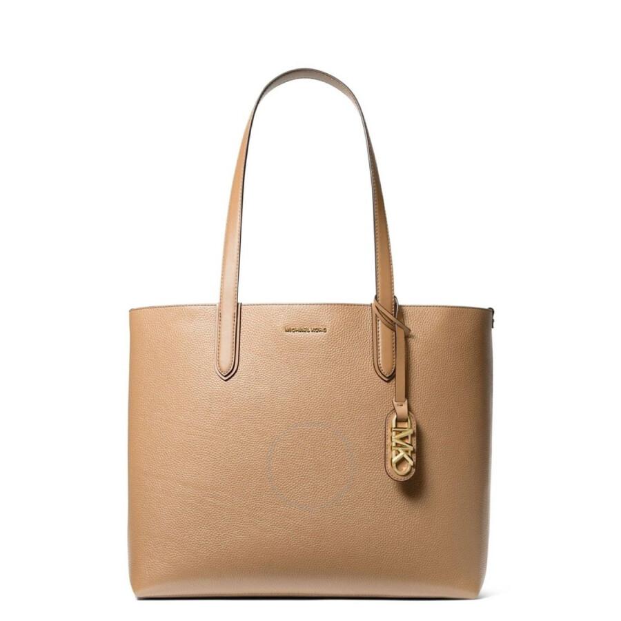 トートバッグ Michael Kors Camel leather extra-large Eliza shopping bag Eliza Extra-Large Pebbled Leather Reversible Tote Bag