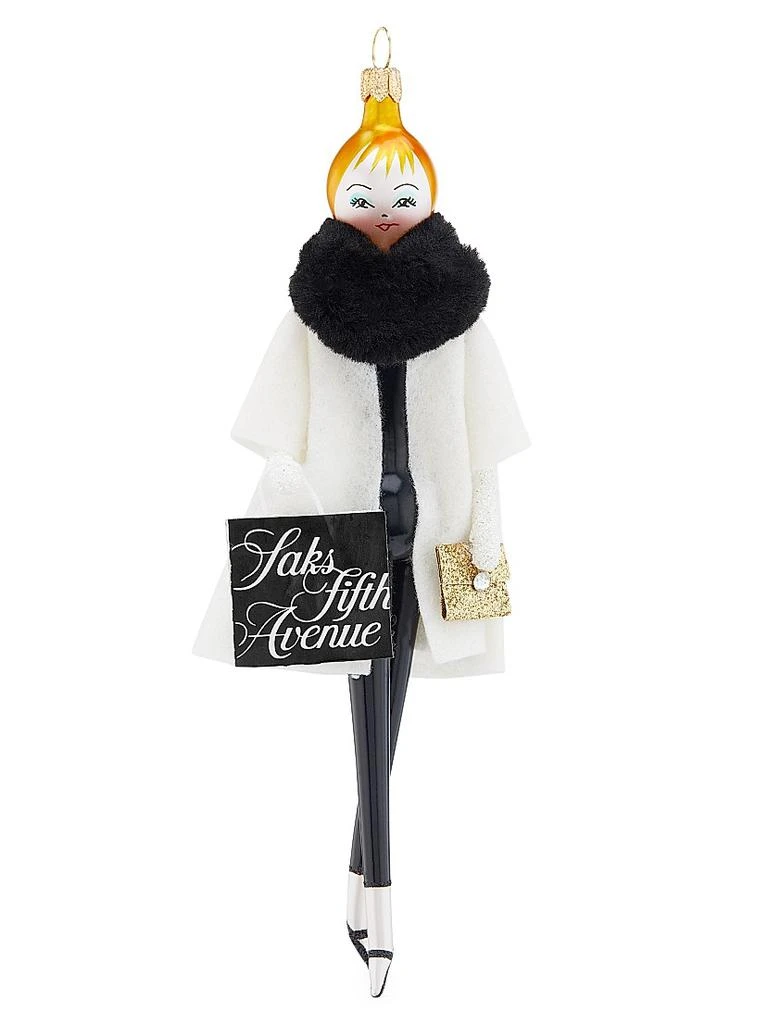 De Carlini Lady With Cape 
Saks Bag Ornament