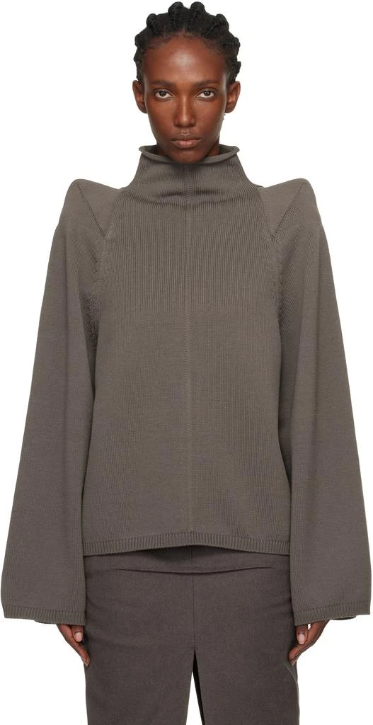 Rick Owens Gray Concordians Con Turtleneck 1