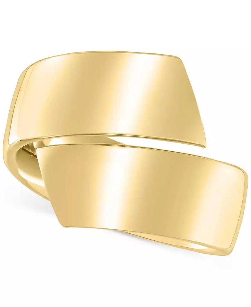 Italian Gold Bypass Ring in 14k Yellow Gold and 14k White Gold 3