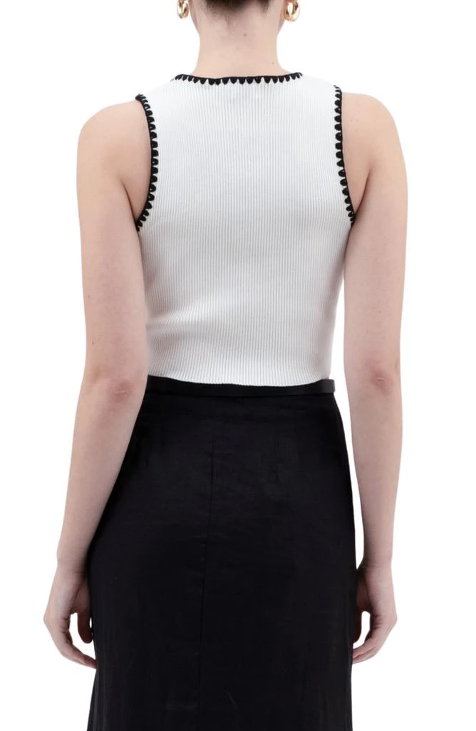 Blu Pepper Contrast Trim Sleeveless Top 2