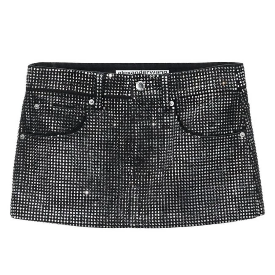 Alexander Wang Distressed Crystal Mini Skirt 1
