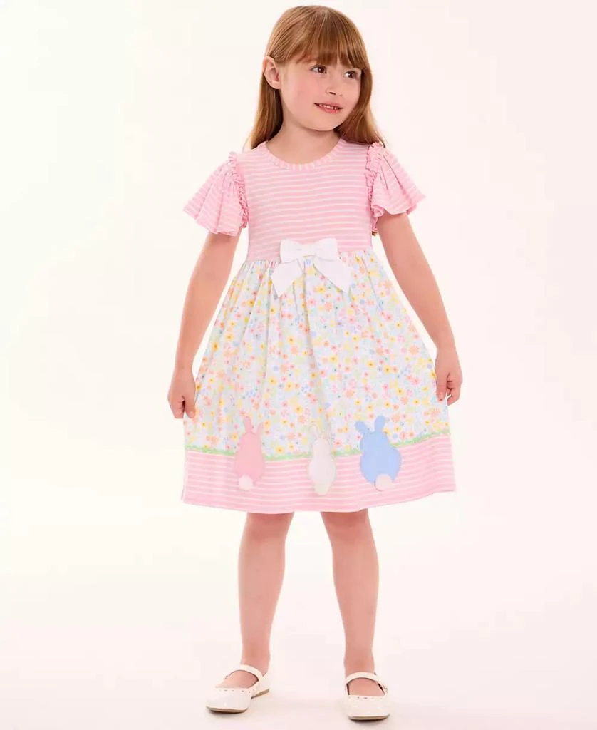 Bonnie Jean Little Girls Bunny Tail Applique Dress 1