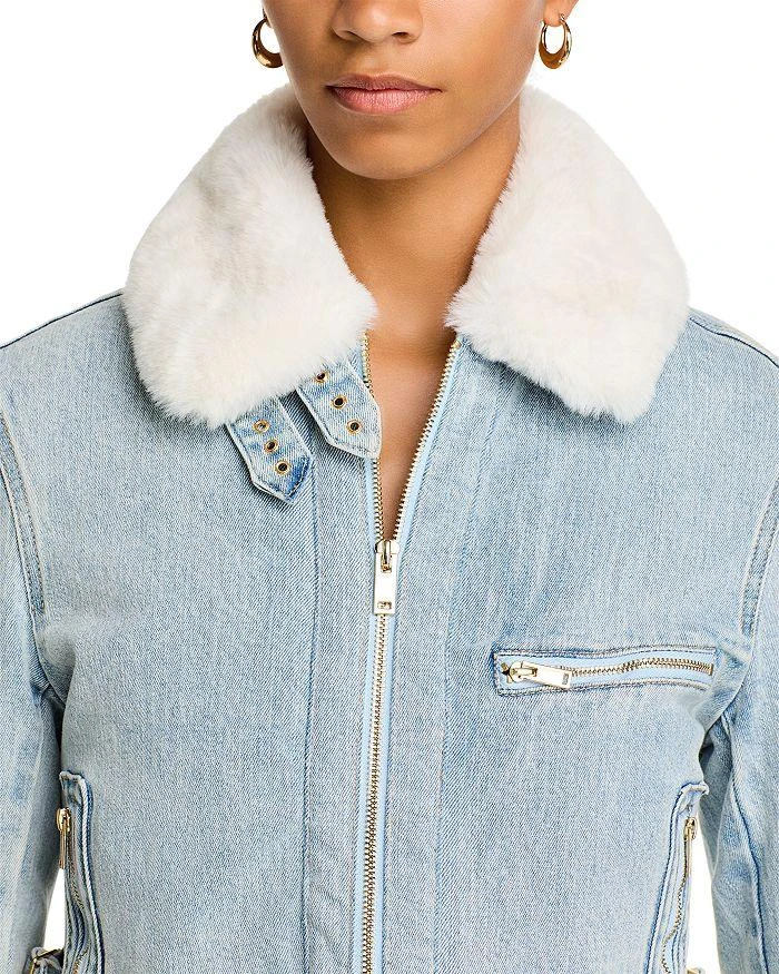 Generation Love Jude Faux Fur Trim Denim Jacket 6