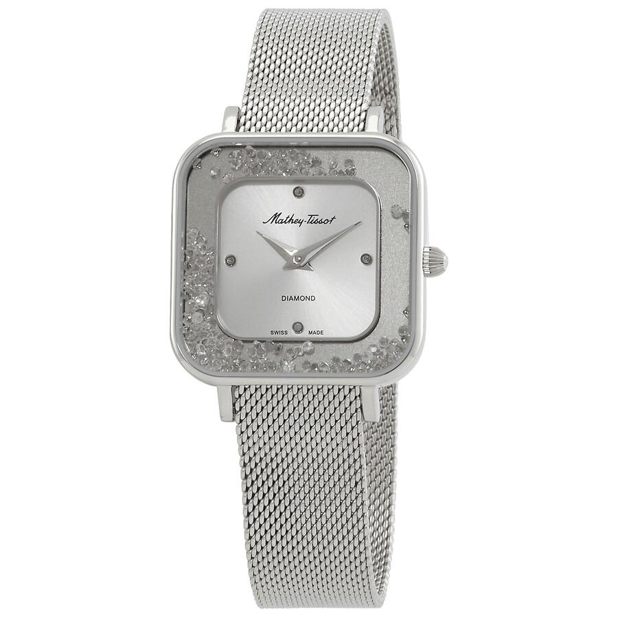 Mathey-Tissot Gemina Quartz Diamond Silver Dial Ladies Watch D984SAI