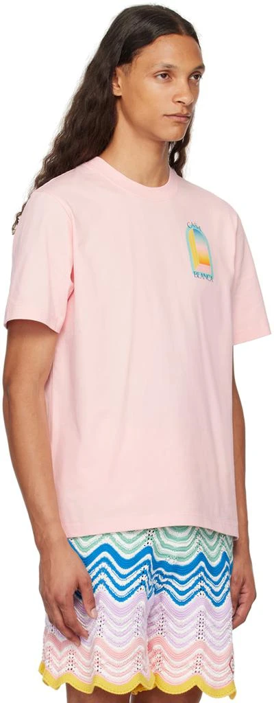 Casablanca Pink L'Arc Coloré T-Shirt 2