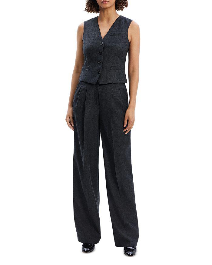 Theory New Divide Sleek Flannel Waistcoat Vest