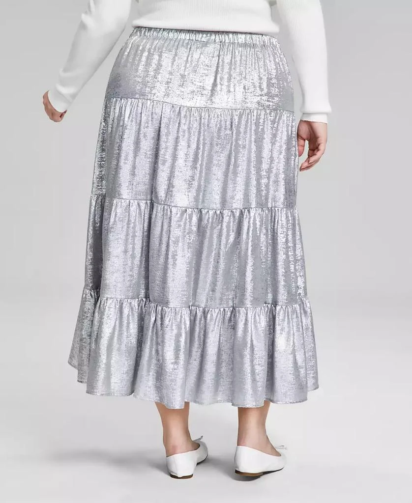 And Now This Trendy Plus Size Metallic Tiered Skirt, Created for Macy's 2