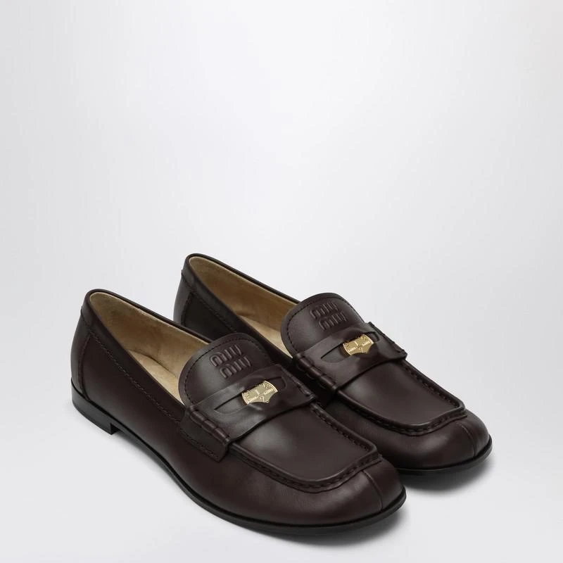Miu Miu Brown loafer with penny detail 2