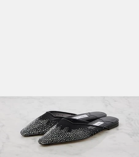 Jimmy Choo Vivi embellished mesh mules 4