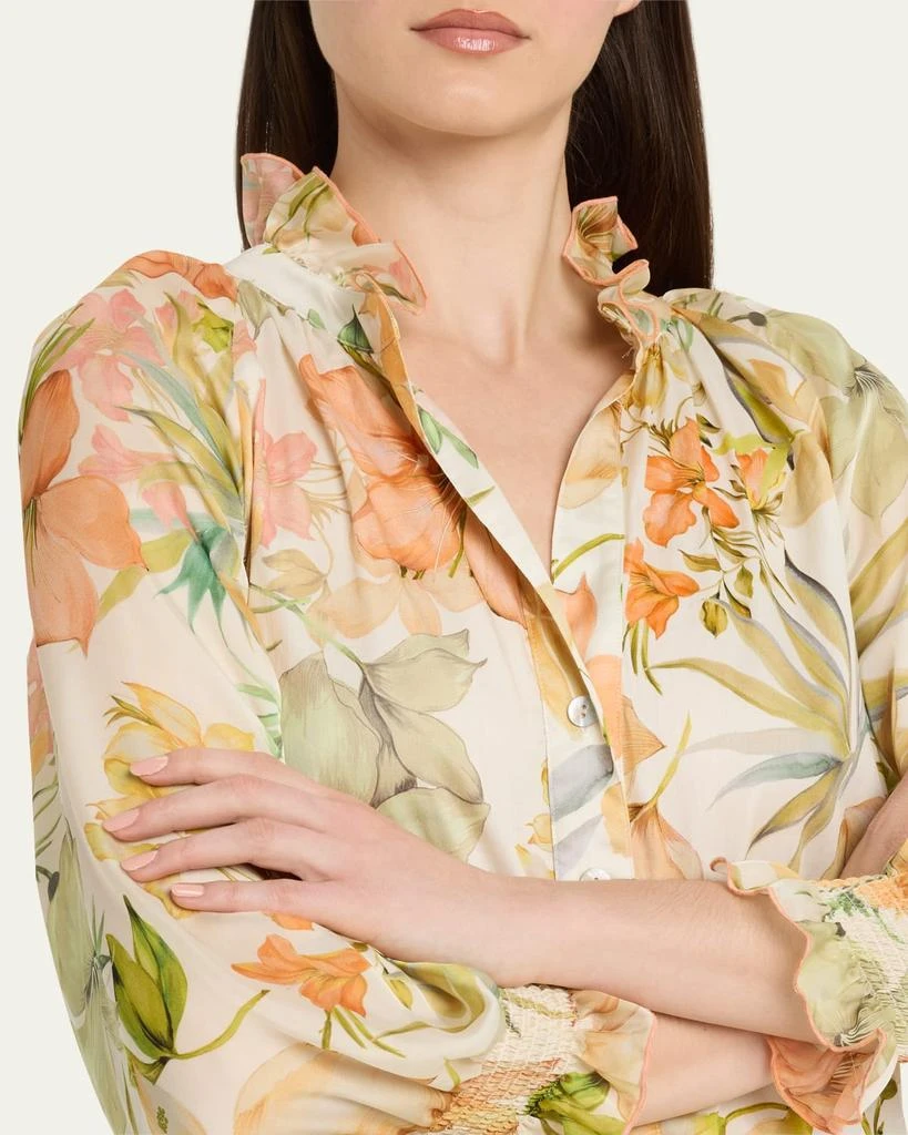 Finley Fiona Floral-Print Ruffle Blouse 5