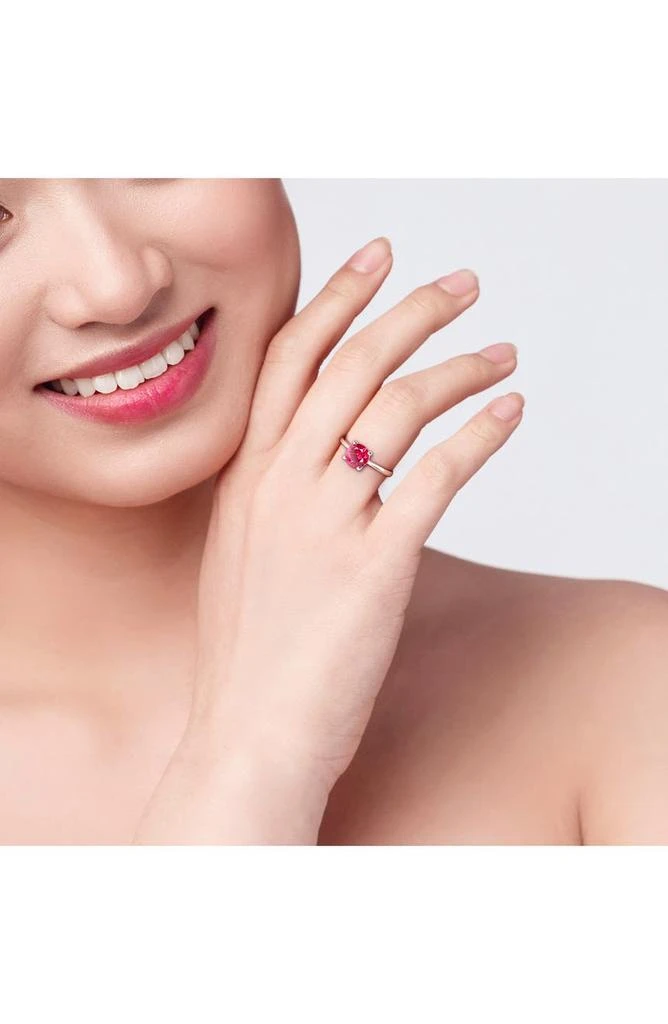DELMAR Created Ruby Solitaire Ring 5