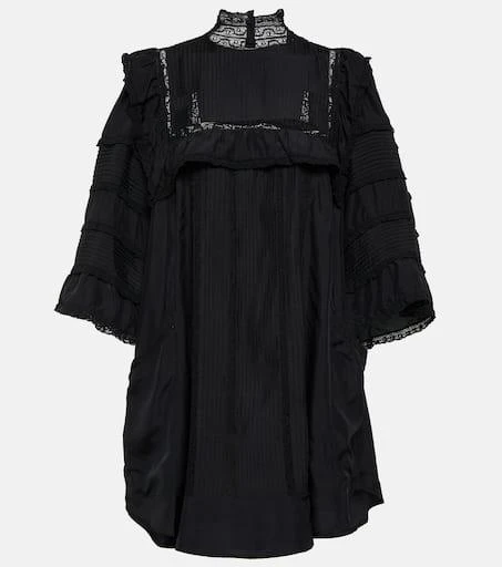 Isabel Marant Zakae ruffle-trimmed silk minidress 1