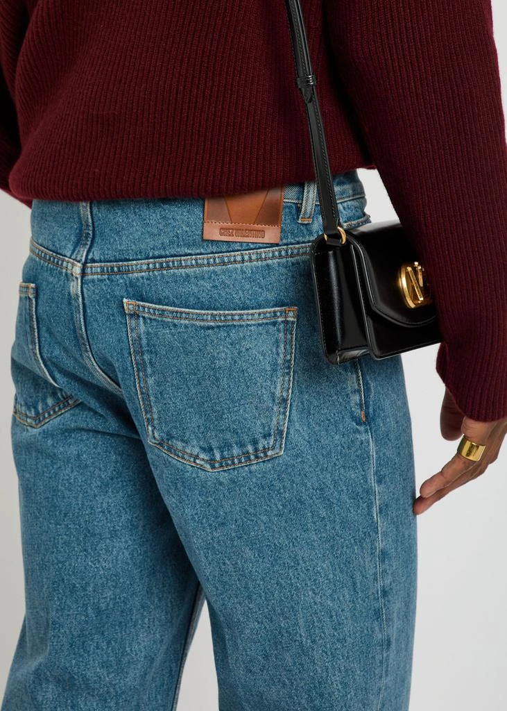 Valentino Stud-embellished straight-leg cotton jeans 5