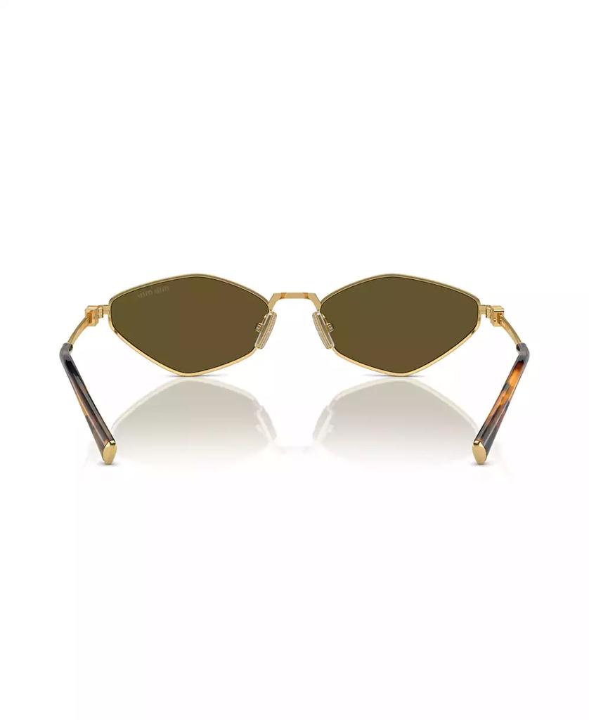 みほ Miu Miu Logo MU 54ZS Oval Sunglasses | EyeOns.com