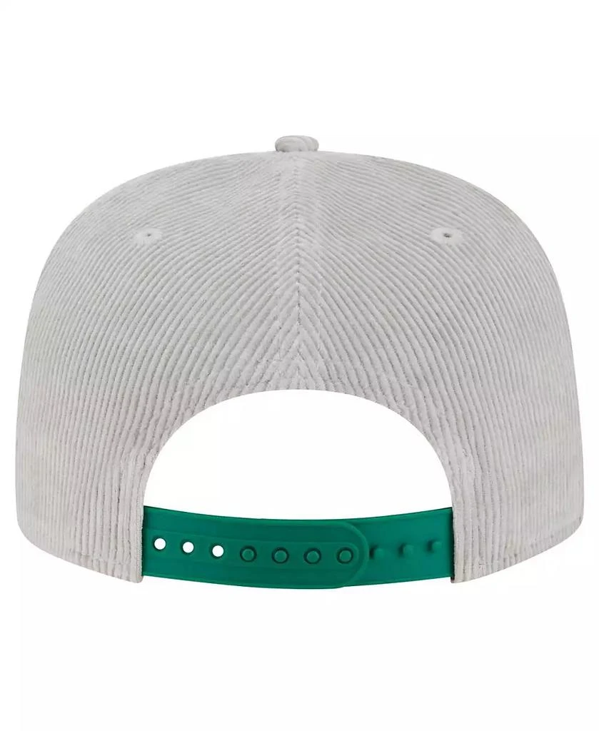 New Era Men's Gray Boston Celtics Throwback Corduroy Golfer Snapback Hat 5