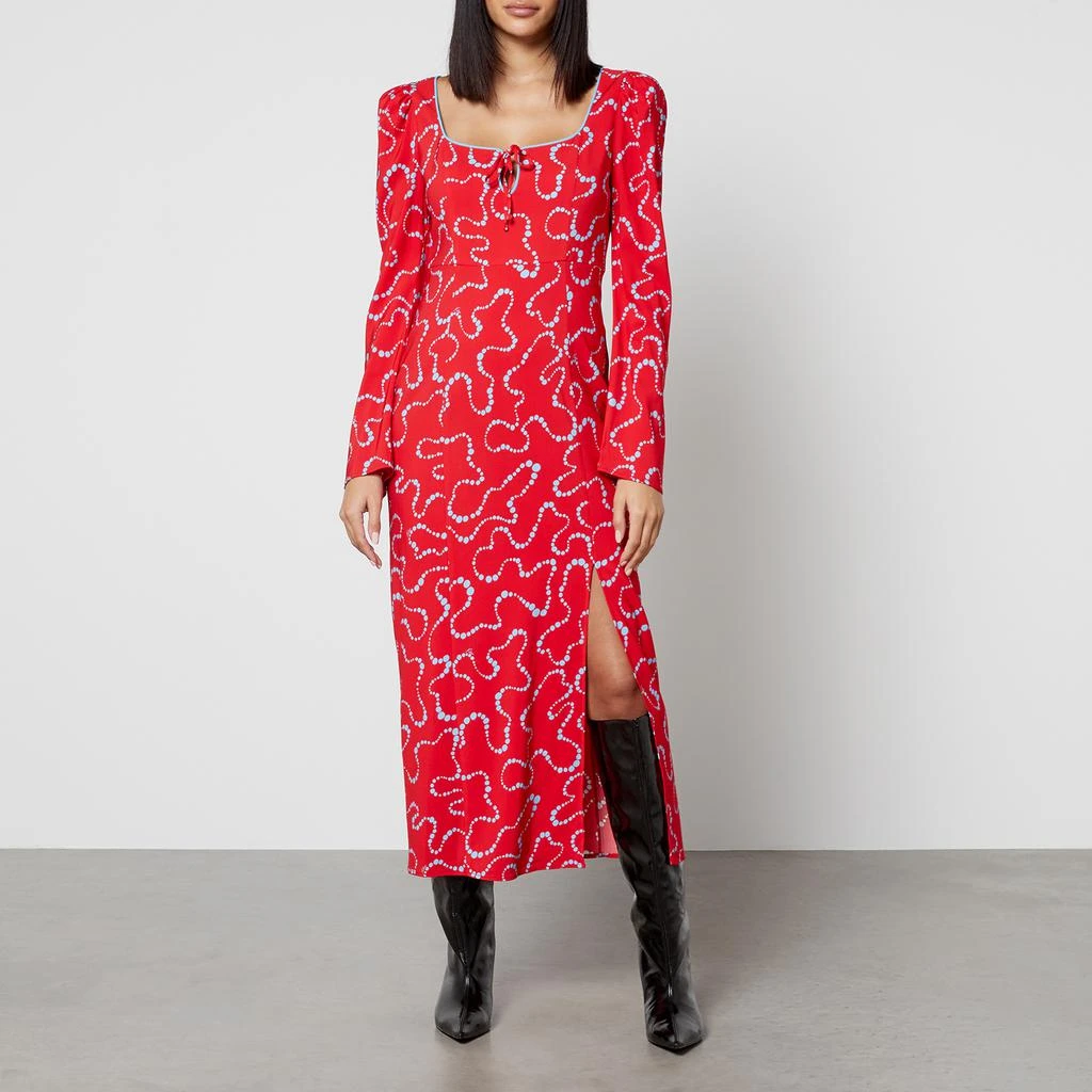 Kitri Rhonda Trail Printed Crepe Midi Dress 1