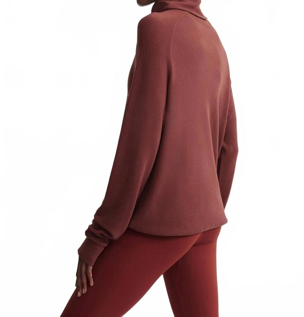 Varley Portland High Neck Midlayer Top In Hot Chocolate 3