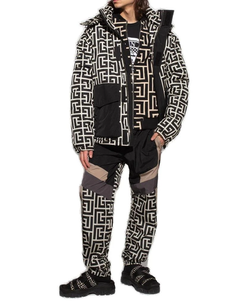 Balmain Balmain All-Over Monogram Printed Padded Jacket 4
