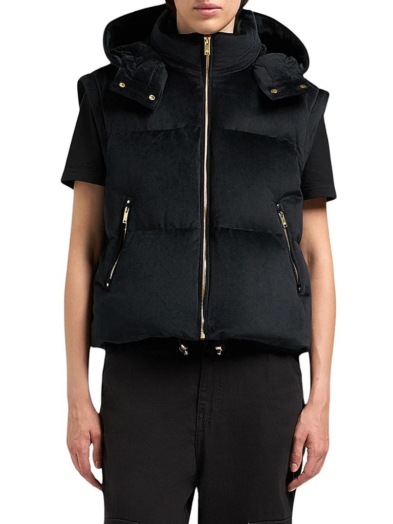 Moose Knuckles Misti Gold Velour Down Puffer Jacket 7