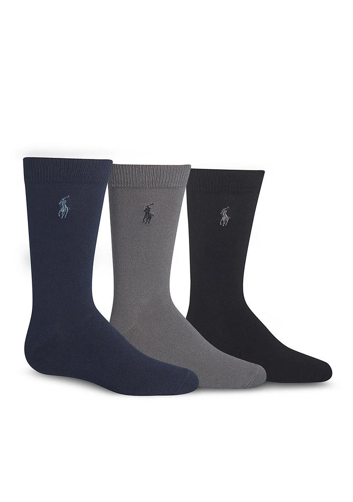 Ralph Lauren 3-Pack Super Soft Solid Socks Boys 4-20