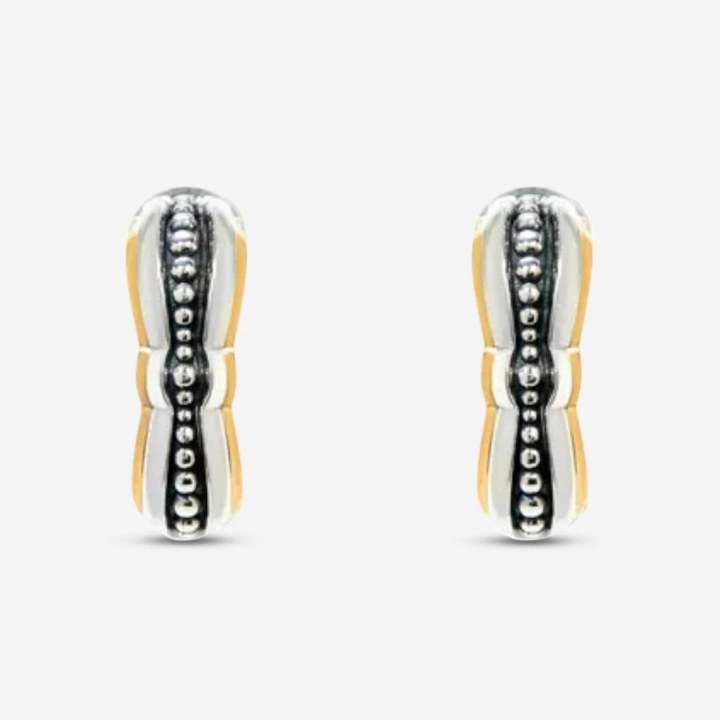 Konstantino Konstantino Dome Sterling Silver 
18K Yellow Gold Hoop Earrings SKKJ699-130-copy 3