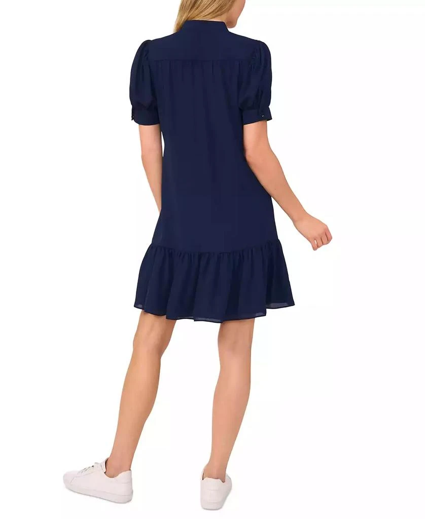 CeCe Women's Ruffle Hem Dress - Blue - Casual dresses
