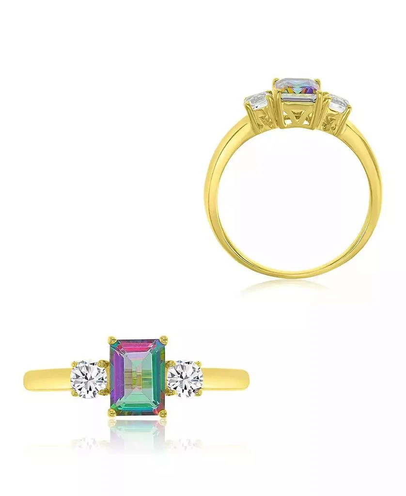 Macy
s Mystic Green Quartz and White Topaz Ring in 10k Yellow Gold 4