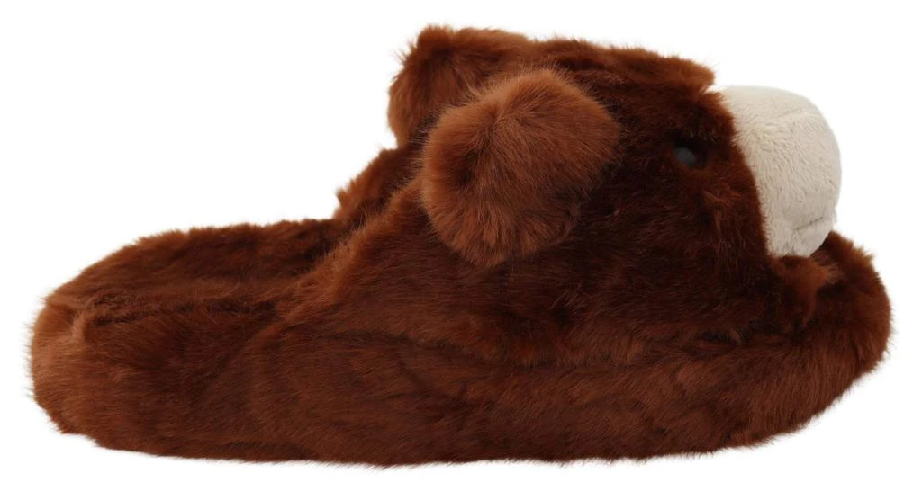 Dolce & Gabbana Dolce & Gabbana Brown Teddy Bear Slippers Sandals Shoes 1